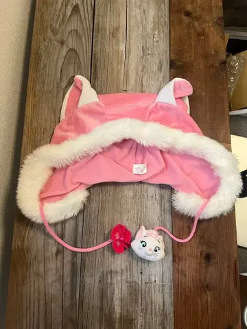 도쿄 디즈니 리조트 고양이 귀 플리스 모자
