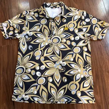 Loudmouth 남성용 피케 셔츠 샤가데릭 패턴 LL