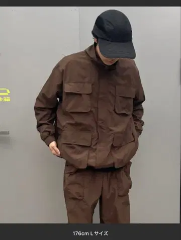 브라운 L 사이즈 자켓 나일론