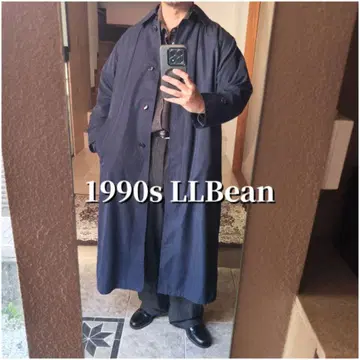 90s USA제 LLBean 엘엘빈 롱 코트 네이비 YJ6