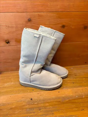 베이지 스웨이드 롱 어그 부츠