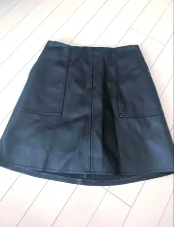 LAVANDA 라반다 우노 미사코 인조 가죽 미니 스커트 블랙 F