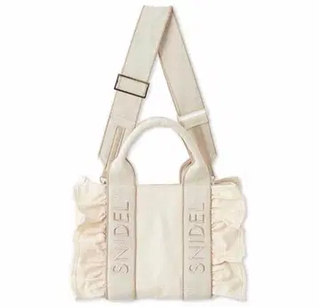 SNIDEL 프릴 토트백 화이트