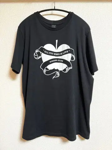 넘버나인 T셔츠 사과 블랙