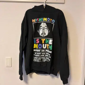 NISHIMOTO 블랙 후드티 XL