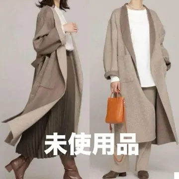 미사용 NANO UNIVERSE 리버 체크 오버코트