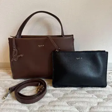 [ 새상품급 ] Agnes b 아네스베 2way 원 핸들 백