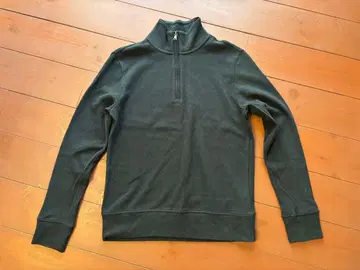 블랙 하이넥 집업 스웨터 M