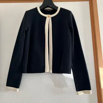 데밀크스 빔즈 네이비 화이트 가디건 네이비 화이트 beams