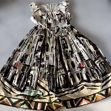 kate spade 아트 프린트 슬리브리스 원피스 사이즈 0