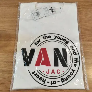 VAN 로고 프린트 T셔츠 화이트