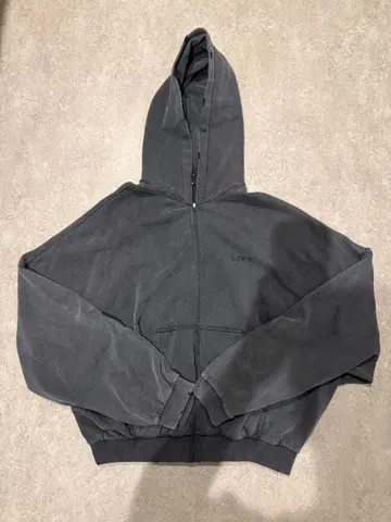 LYFT 그레이 풀 집업 후드티 리프트 Lyft