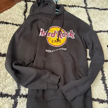 하드 록 카페 로고 후드티 블랙 할리우드