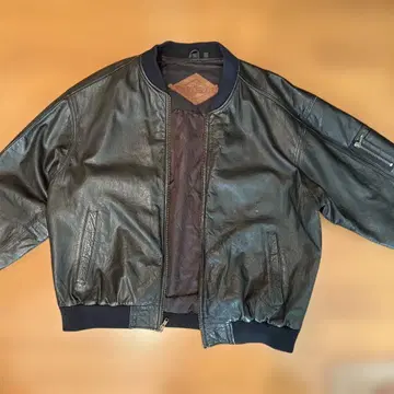 weekend 빈티지 리얼 가죽 안감 퀼팅 봄버 자켓