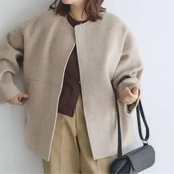 슈퍼 140 비버 노카라 숏코트