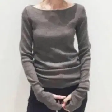 새상품 라빠르망 두지엠 클라세 보트넥 리브 니트