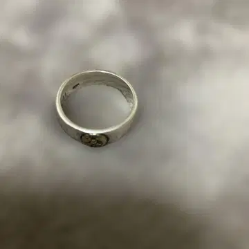 실버 반지 15호 골드 컬러 장식