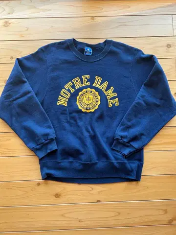 80s champion 맨투맨 NOTRE DAME 레어 파랑택 블루택