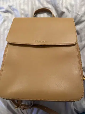 베이지 플랩 백팩