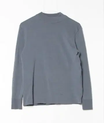 UNITED TOKYO 18g 울 밀라노 리브 모크넥 니트 블루