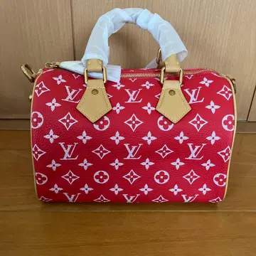 빨간색 모노그램 보스턴 백 25cm