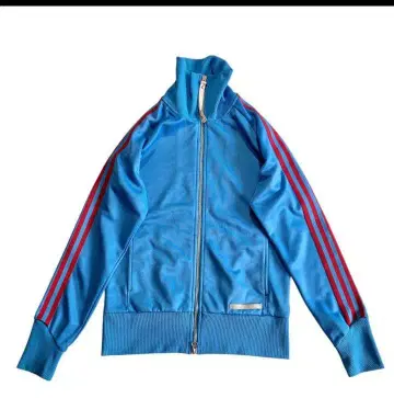 2006년제 Adidas 트랙 자켓 L 스카이블루 빨간색 여성용