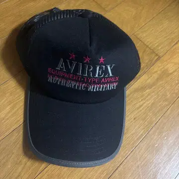 AVIREX 밀리터리 스타일 캡 블랙
