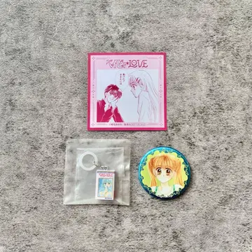 3점 베이비 LOVE 리본 70주년 기념 CAFE 키라키라 캔배지