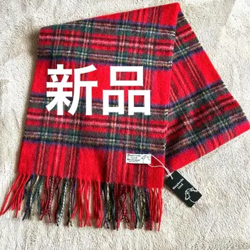 새상품 타탄 체크 머플러 Shepherds Land 램스울 100%