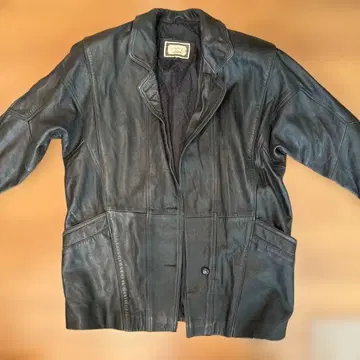 new TAP 블랙 빈티지 가죽 코트 구제 의류 리얼 가죽 천연 가죽