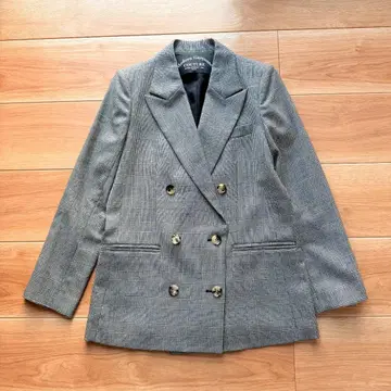 레어 새상품급 두지엠 클라세 글렌체크 더블 테일러드 자켓