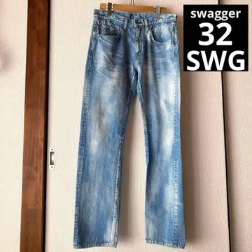 [ swagger ] 데미지 가공 스트레이트 데님 일본제