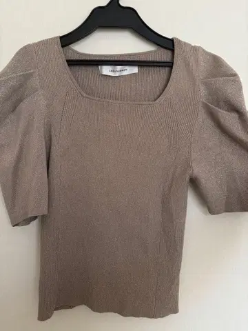 LAGUNAMOON 퍼프 슬리브 반팔 라메 니트