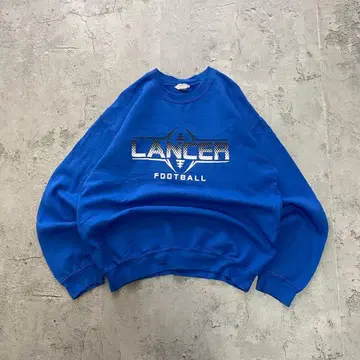 길단 USA 구제 의류 맨투맨 트레이닝복 프린트 블루 풋볼