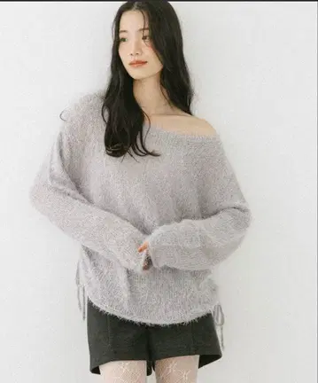 드로스트 샤기 니트 헤더