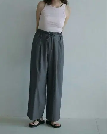 Anuke 드로스트링 방수 팬츠 38