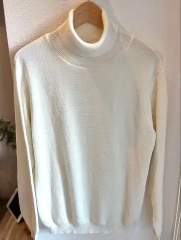 STUDIOUS 밀라노 리브 터틀넥 니트 화이트 / 2