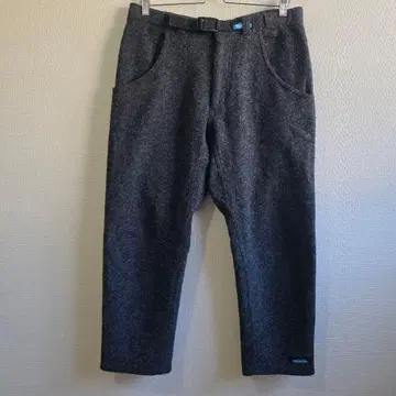 KAVU 울 혼방 클라이밍 팬츠 그레이 벨트 부착