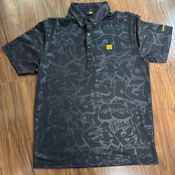 LOUDMOUTH 남성용 그래피티 피케 셔츠 블랙 LL