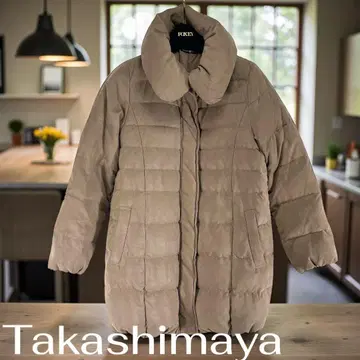 타카시마야 다운 자켓 9호 베이지