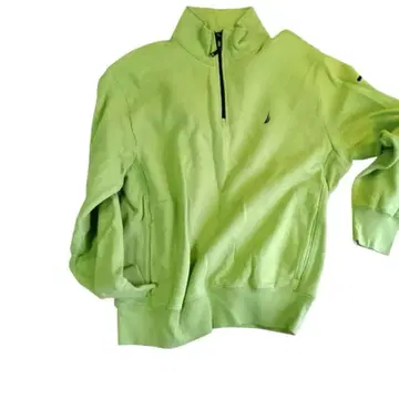 하프 지퍼 트레이닝복 라이트 그린