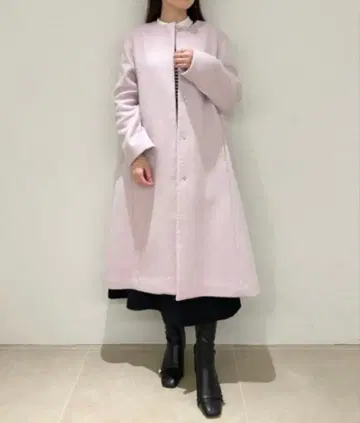 새상품급 CELFORD 셀포드 노카라 코트 핑크