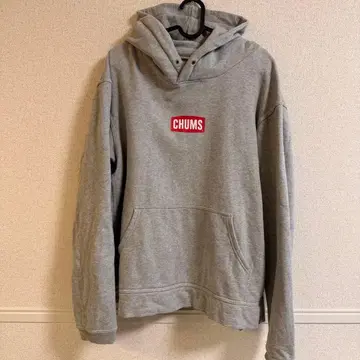 CHUMS 스몰 박스 로고 그레이 후드티 XL