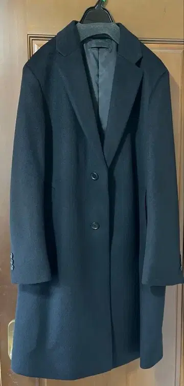 [ M 사이즈 ] 울 캐시미어 체스터 코트 블랙