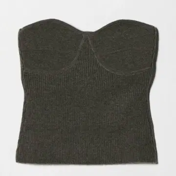 6(ROKU) 니트 뷔스티에 카키