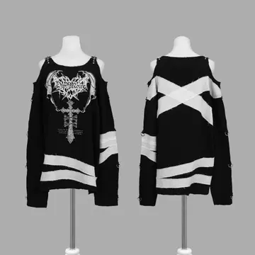 구원의 십자가 거즈 상의 dimmoire 디무아르 블랙