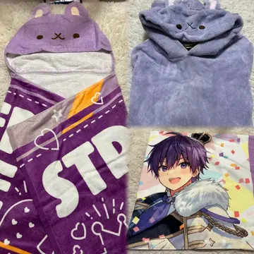 스토푸리 나나모리. 나군 픽처 타월 룸웨어 후드 타월