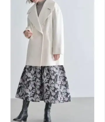 &NOSTALGIA 피그 컬러 피 코트