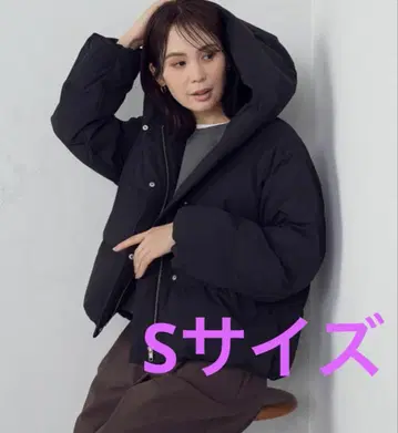 컴시즘 후디드 숏 다운 블랙 S 사이즈