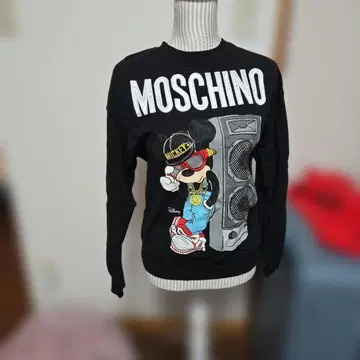MOSCHINO 미키마우스 그레이 맨투맨 XS